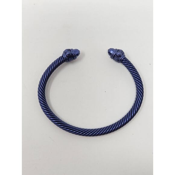 DAVID YURMAN Blue Aluminium Renaissance Classic Cable Bracelet - Picture 7 of 10